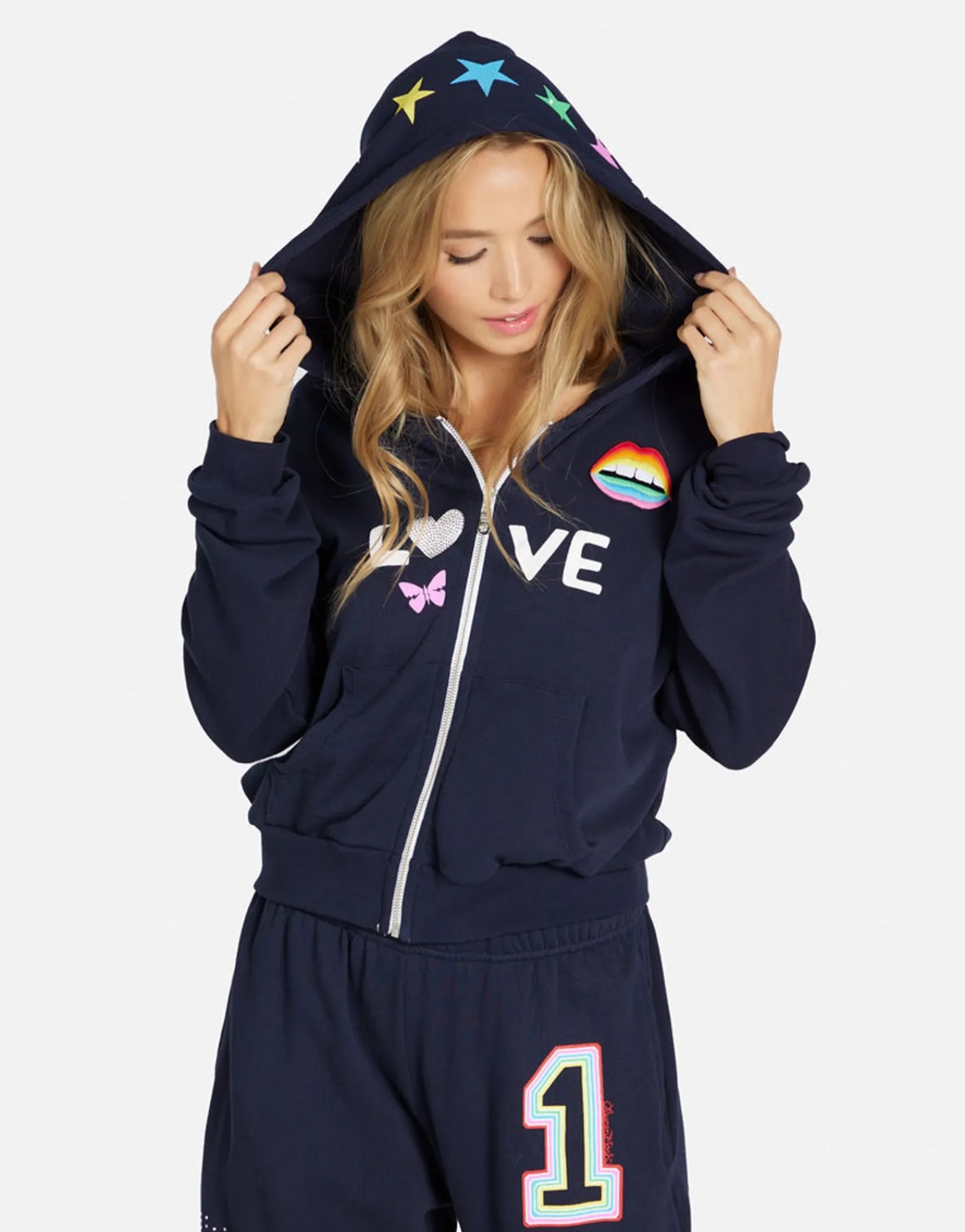 Clearance #1 Love Rainbow Lip Hoodie In | Lachelle By Women Hoodies