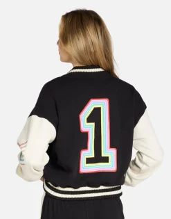 Hot #1 Love Rainbow Lip Jacket In Black/ Bone | Taissa By Women Jackets