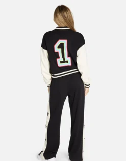Hot #1 Love Rainbow Lip Jacket In Black/ Bone | Taissa By Women Jackets