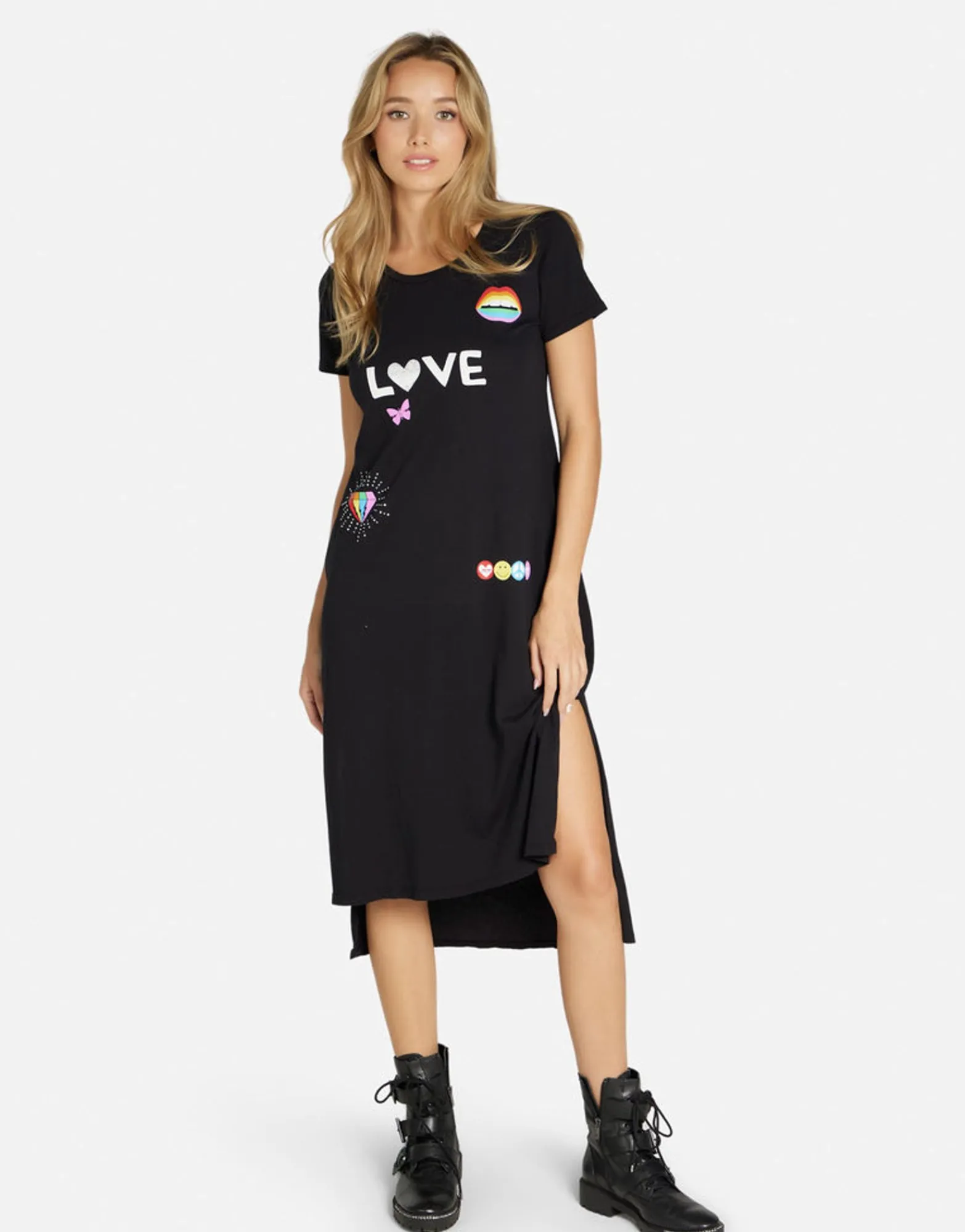 Online #1 Love Rainbow Lip Midi Dress In | Genesis By Women Dresses