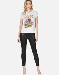 Flash Sale Acdc Crystal Devil S/S Vintage Tee | Croft By Women Short Sleeve