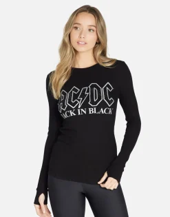 Hot Acdc Crystals Fitted Thermal Long Sleeve | Mckinley By Women Long Sleeve