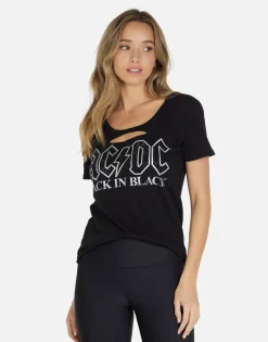 Outlet Acdc Crystals Vintage Tee In | Myra By Women Short Sleeve