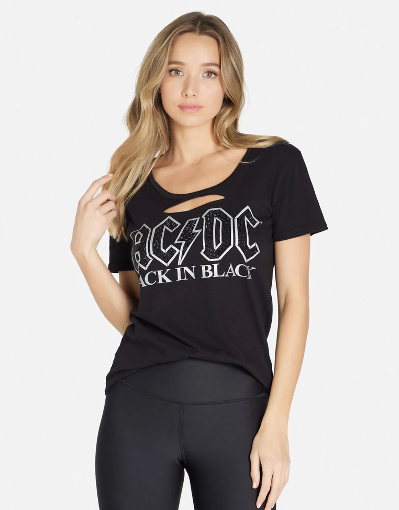 Outlet Acdc Crystals Vintage Tee In | Myra By Women Short Sleeve