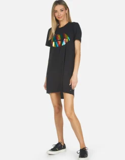 Outlet Adar Rainbow Foil Lightning Lip Women Dresses
