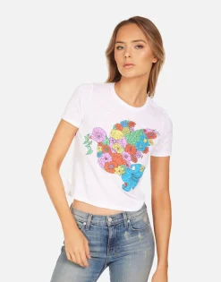 Clearance Adeline Floral Dove Women Short Sleeve