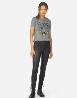 Hot Adeline Geo Tiger Women Short Sleeve
