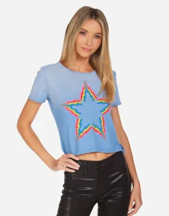 Sale Adeline Rainbow Lightning Star Women Short Sleeve