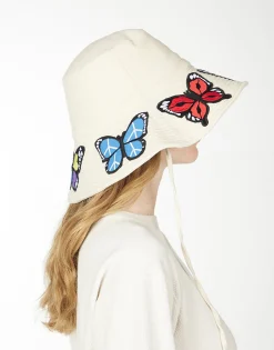 Clearance Adina- Bucket Hat W/ Butterfly Patches Hats