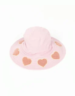 Best Adina- Bucket Hat W/ Chenille Heart Patches Hats