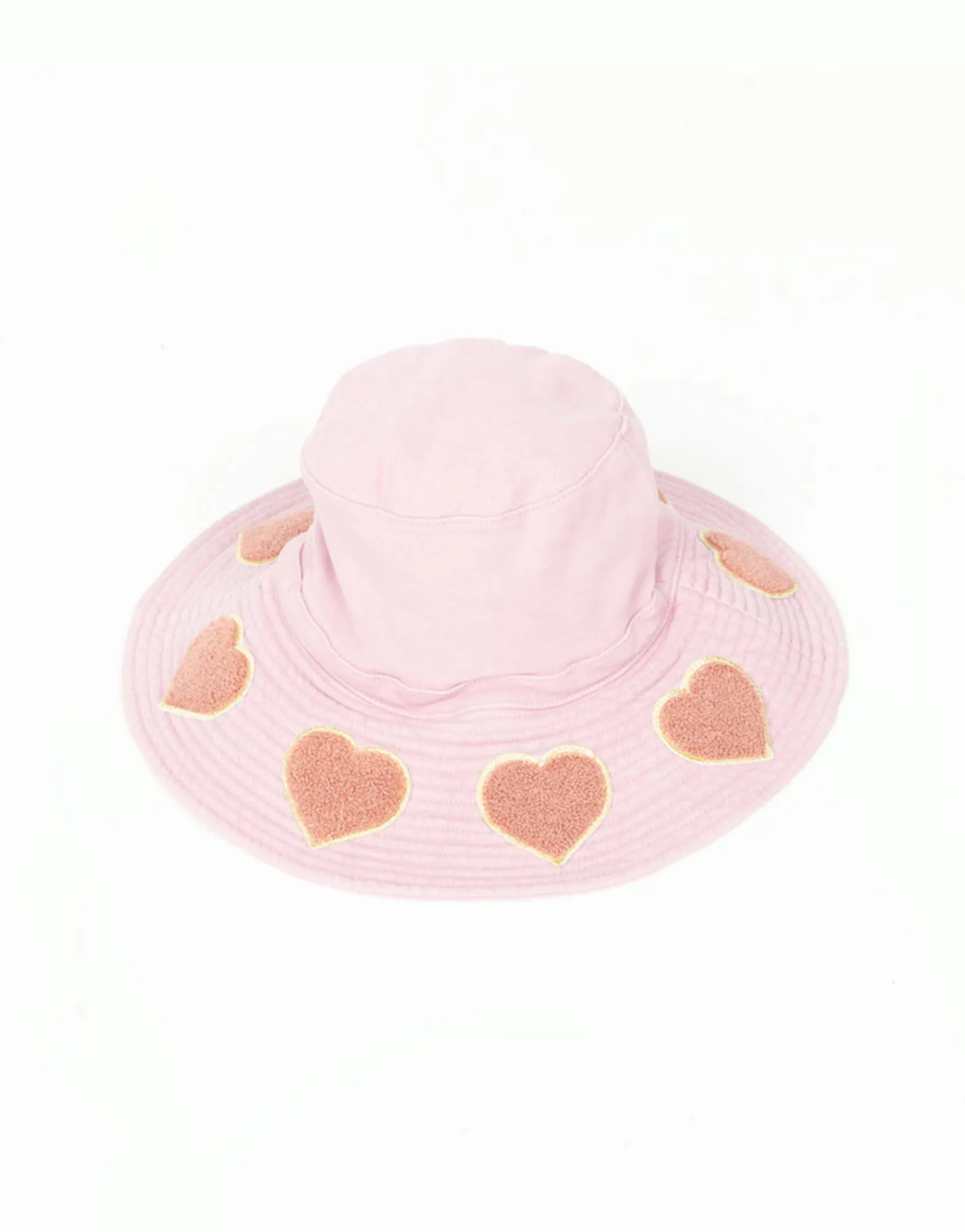 Best Adina- Bucket Hat W/ Chenille Heart Patches Hats