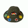 Shop Adina- Bucket Hat W/ Happy Hippie Patches Hats