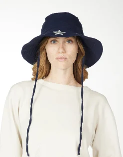 New Adina- Bucket Hat W/ Metallic Star Patches Hats