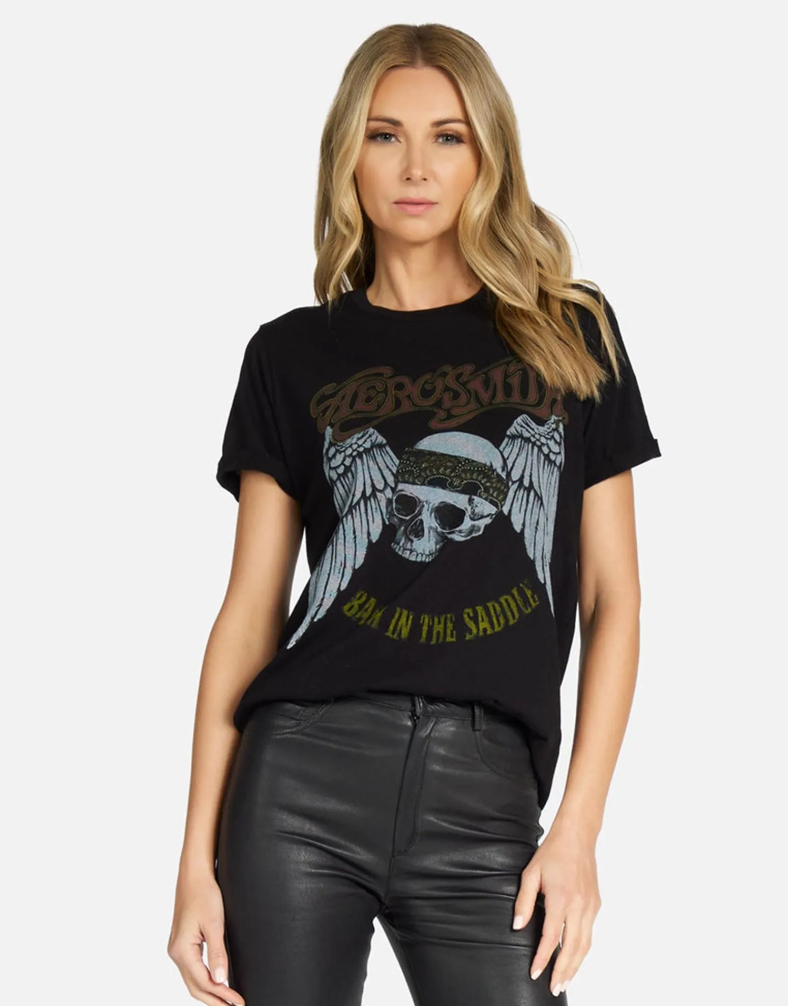 Online Aerosmith Back In The Saddle Vintage Tee | Edda X By Women Short Sleeve