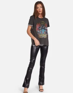 Best Aerosmith Tour Boyfriend Tee In | Wolf By Women Short Sleeve