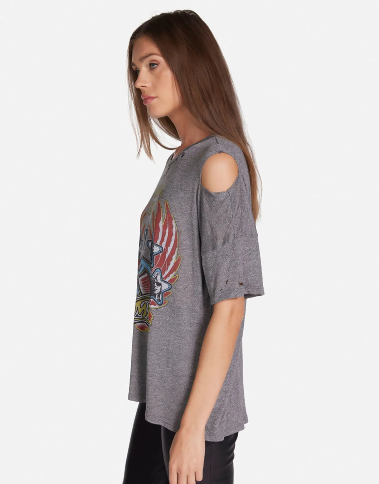 New Aerosmith Tour Oversized Tee | Kierstyn By Women Short Sleeve