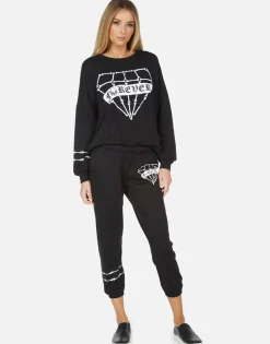 Flash Sale Alana Bone Diamond Women Crop Sweatpants