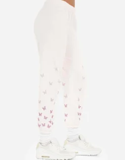 Shop Alana Butterfly Lip Women Crop Sweatpants