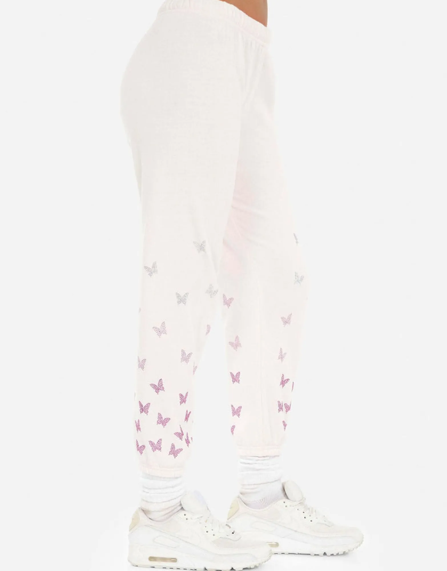Shop Alana Butterfly Lip Women Crop Sweatpants