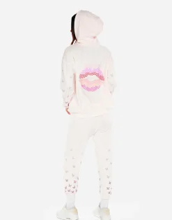 Shop Alana Butterfly Lip Women Crop Sweatpants