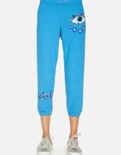 New Alana Chain Evil Eye Women Crop Sweatpants