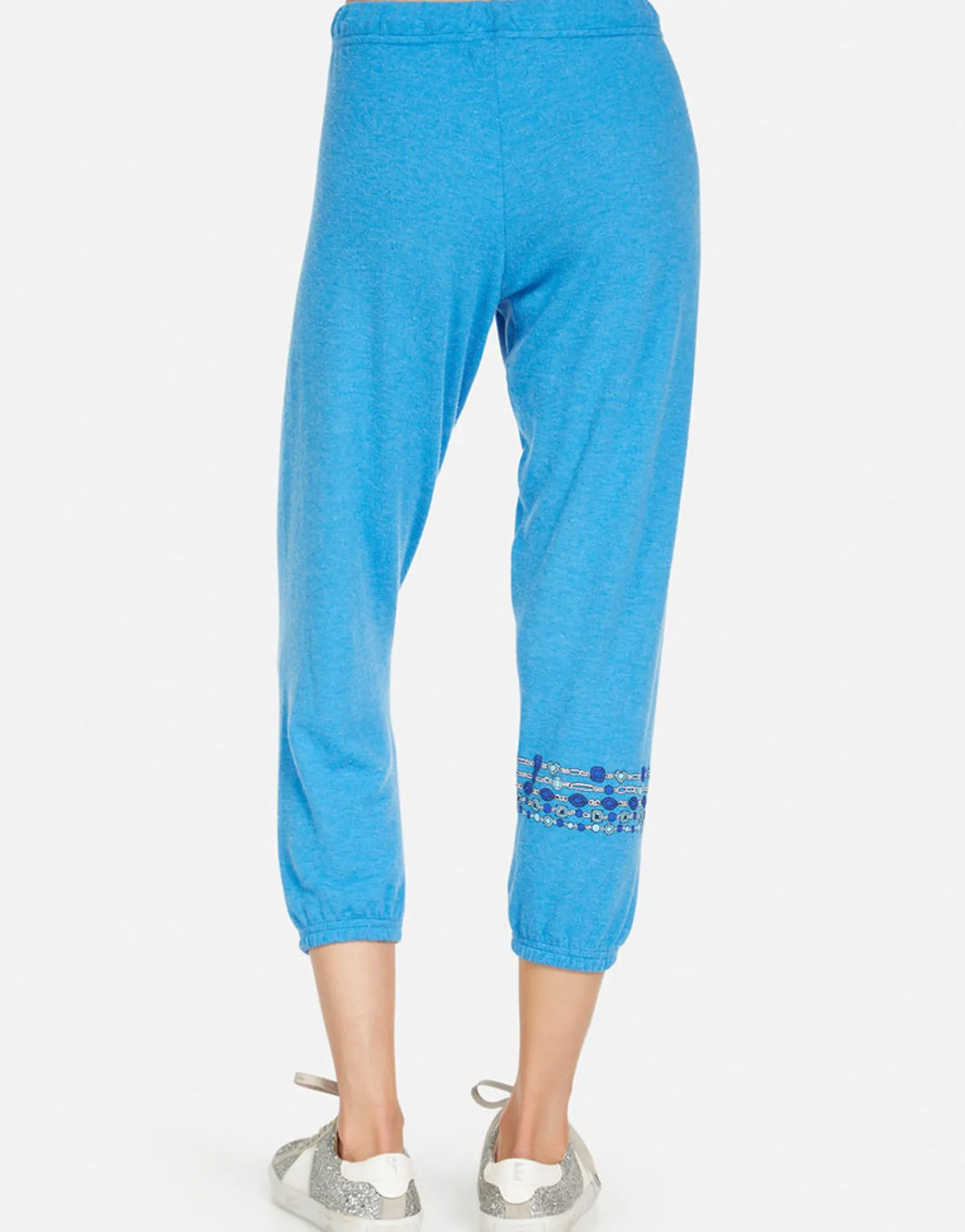 New Alana Chain Evil Eye Women Crop Sweatpants