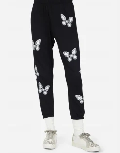 Clearance Alana Diamond Butterfly Women Crop Sweatpants