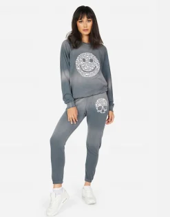 Online Alana Happy Skulls Women Crop Sweatpants