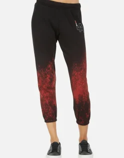 Fashion Alana La Lipstick Women Crop Sweatpants
