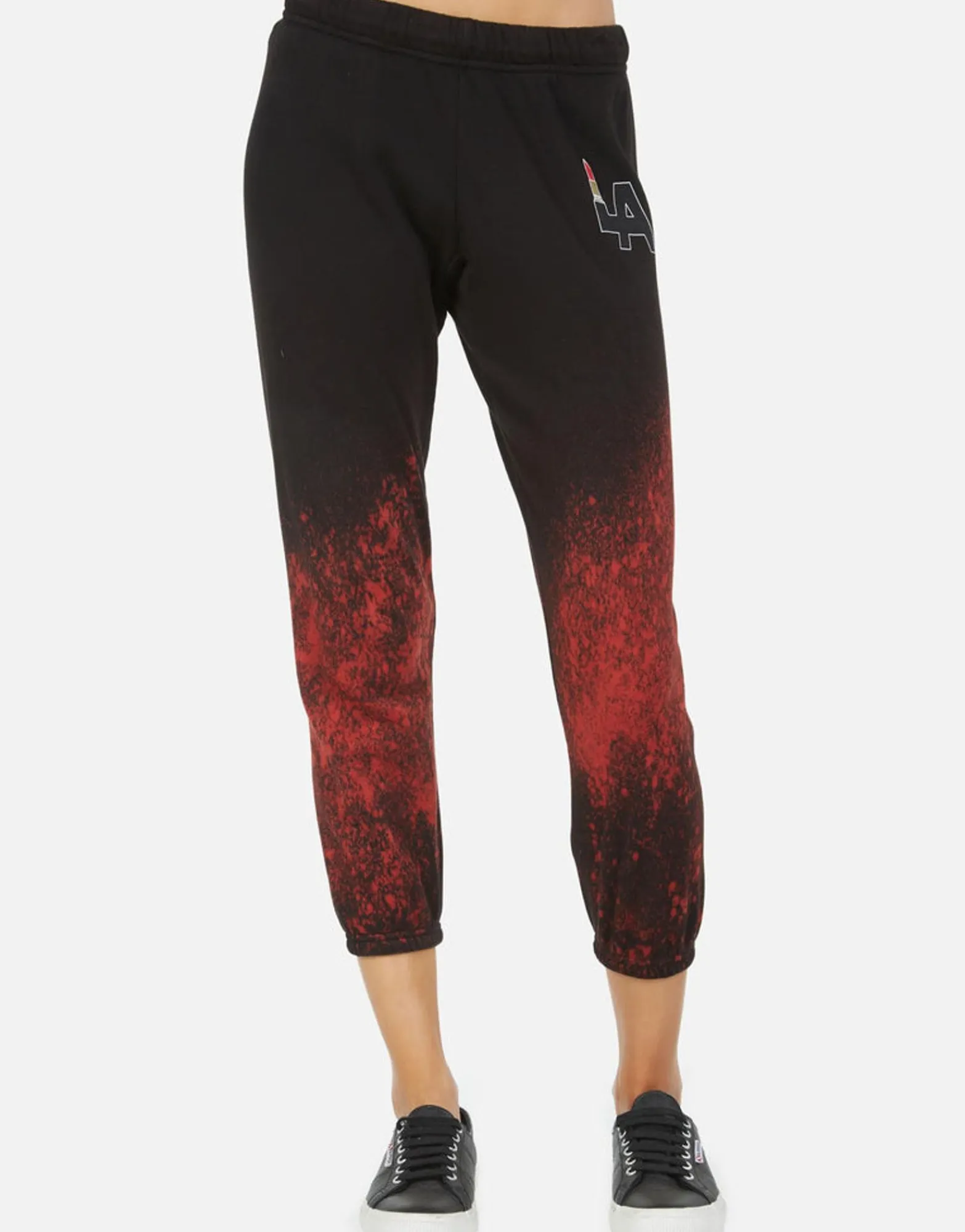 Fashion Alana La Lipstick Women Crop Sweatpants