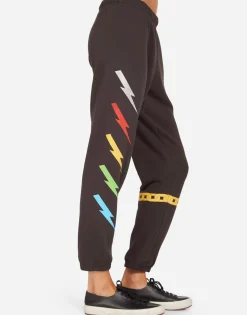New Alana Lightning Zebra Women Crop Sweatpants