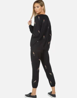 Clearance Alana Mini Lipstick Women Crop Sweatpants