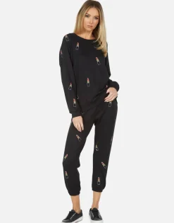 Clearance Alana Mini Lipstick Women Crop Sweatpants