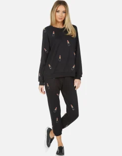 Clearance Alana Mini Lipstick Women Crop Sweatpants