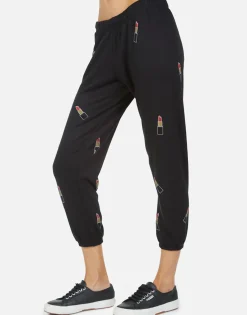Clearance Alana Mini Lipstick Women Crop Sweatpants