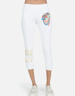 Cheap Alana Peace Love Camel Women Crop Sweatpants