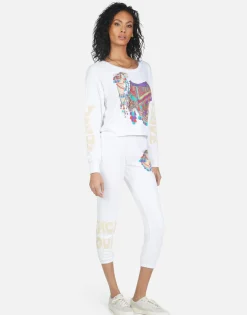 Cheap Alana Peace Love Camel Women Crop Sweatpants