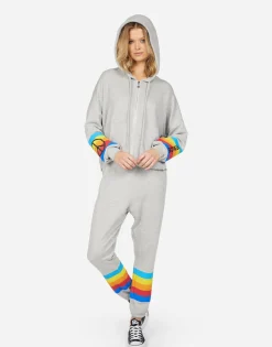 New Alana Peace Rays Women Crop Sweatpants