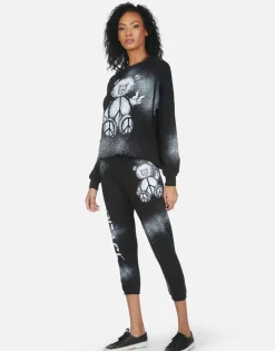 Flash Sale Alana Peace Teddy Women Crop Sweatpants