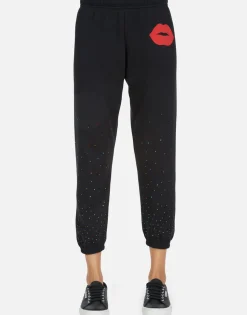 New Alana Red Lip Women Crop Sweatpants