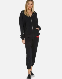 New Alana Red Lip Women Crop Sweatpants