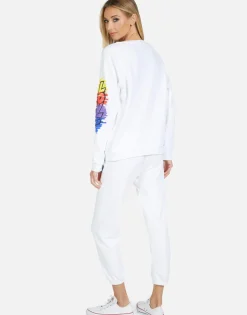 Best Alana Scribble Lip Women Crop Sweatpants