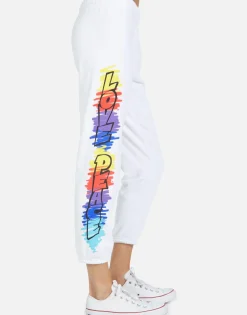 Best Alana Scribble Lip Women Crop Sweatpants