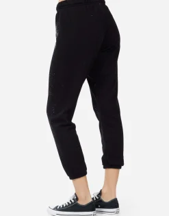 Cheap Alana Splatter Kiss Women Crop Sweatpants