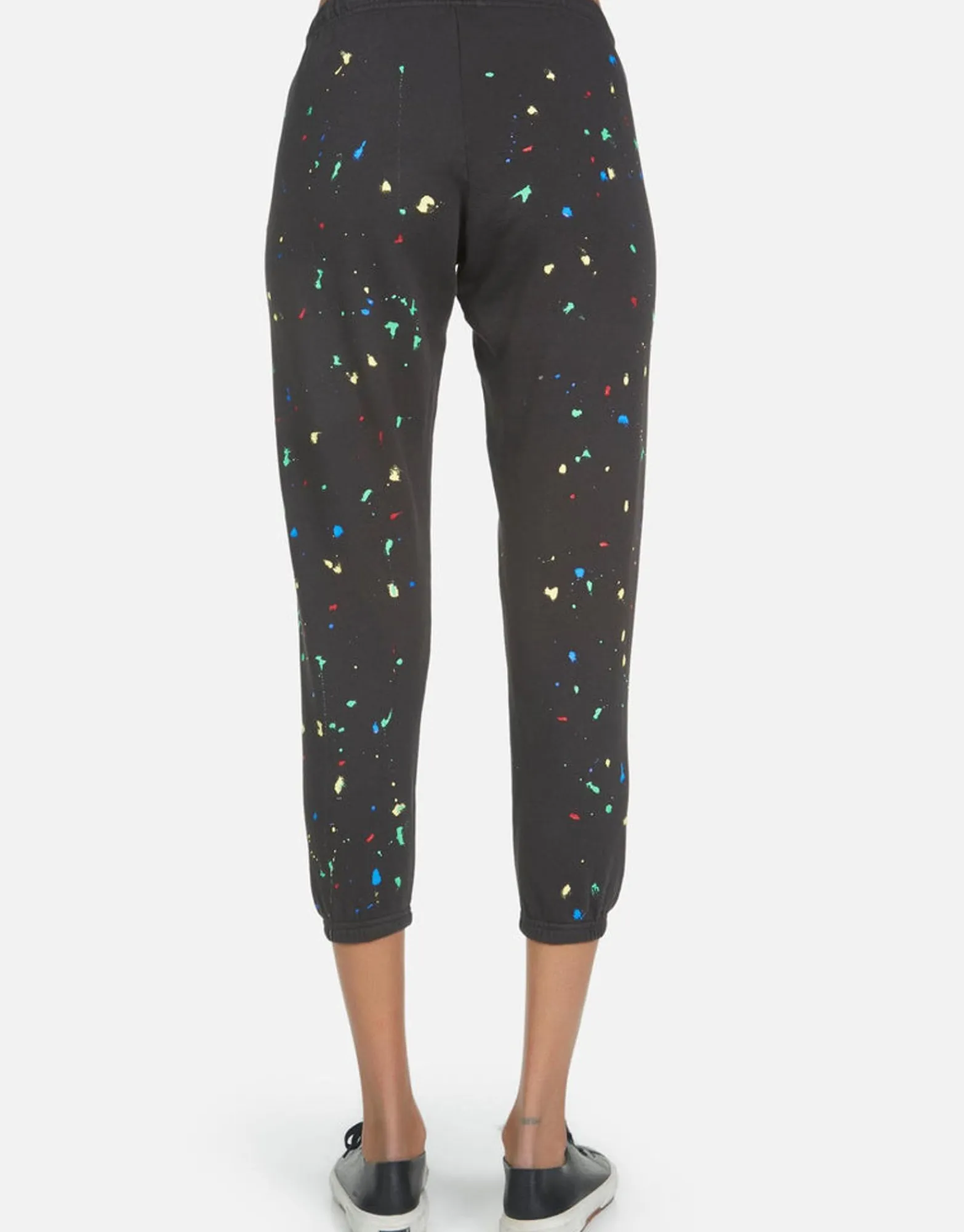 Best Alana Text Happy Face Women Crop Sweatpants