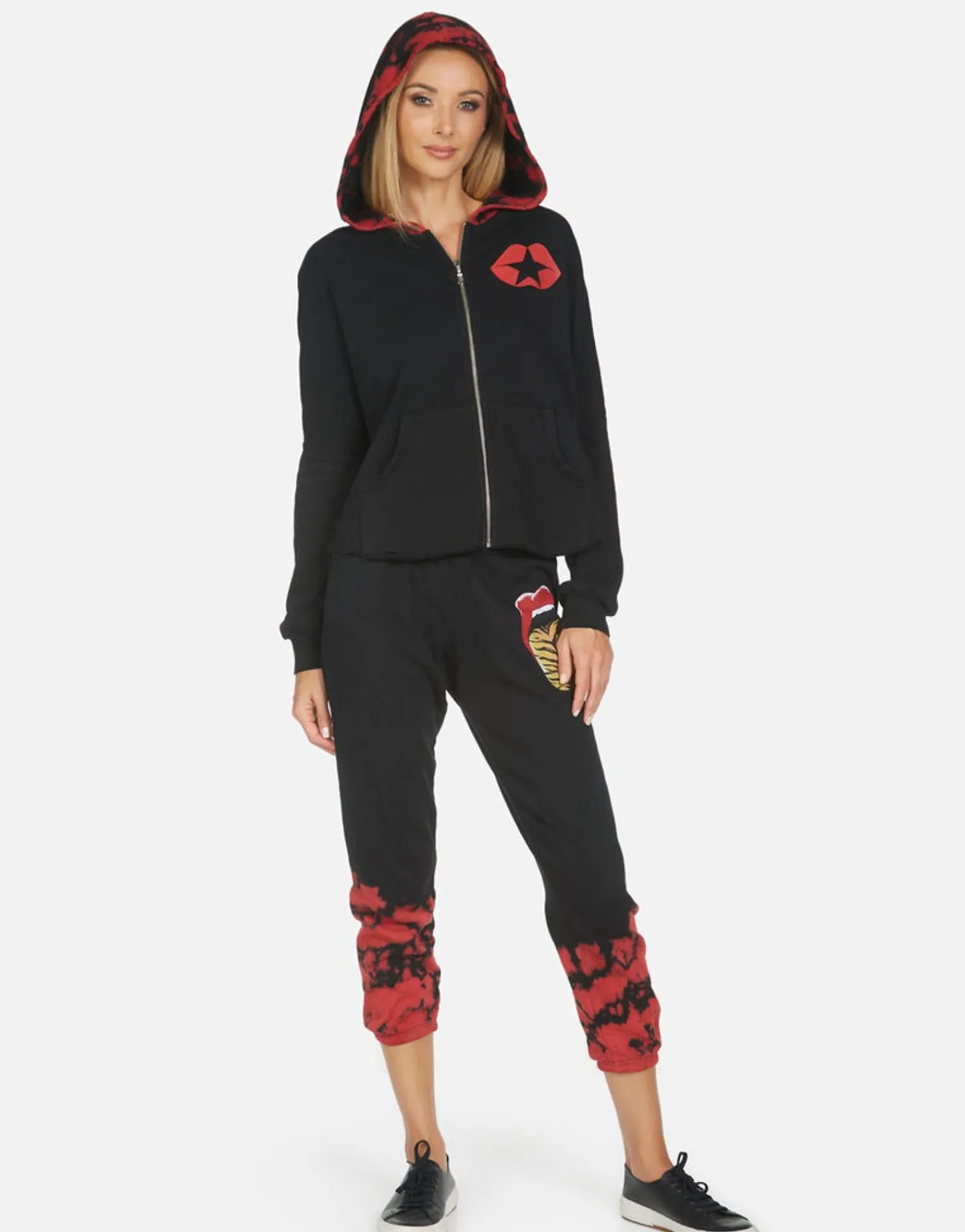 Hot Alana Tiger Tongue Women Crop Sweatpants