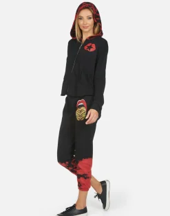 Hot Alana Tiger Tongue Women Crop Sweatpants