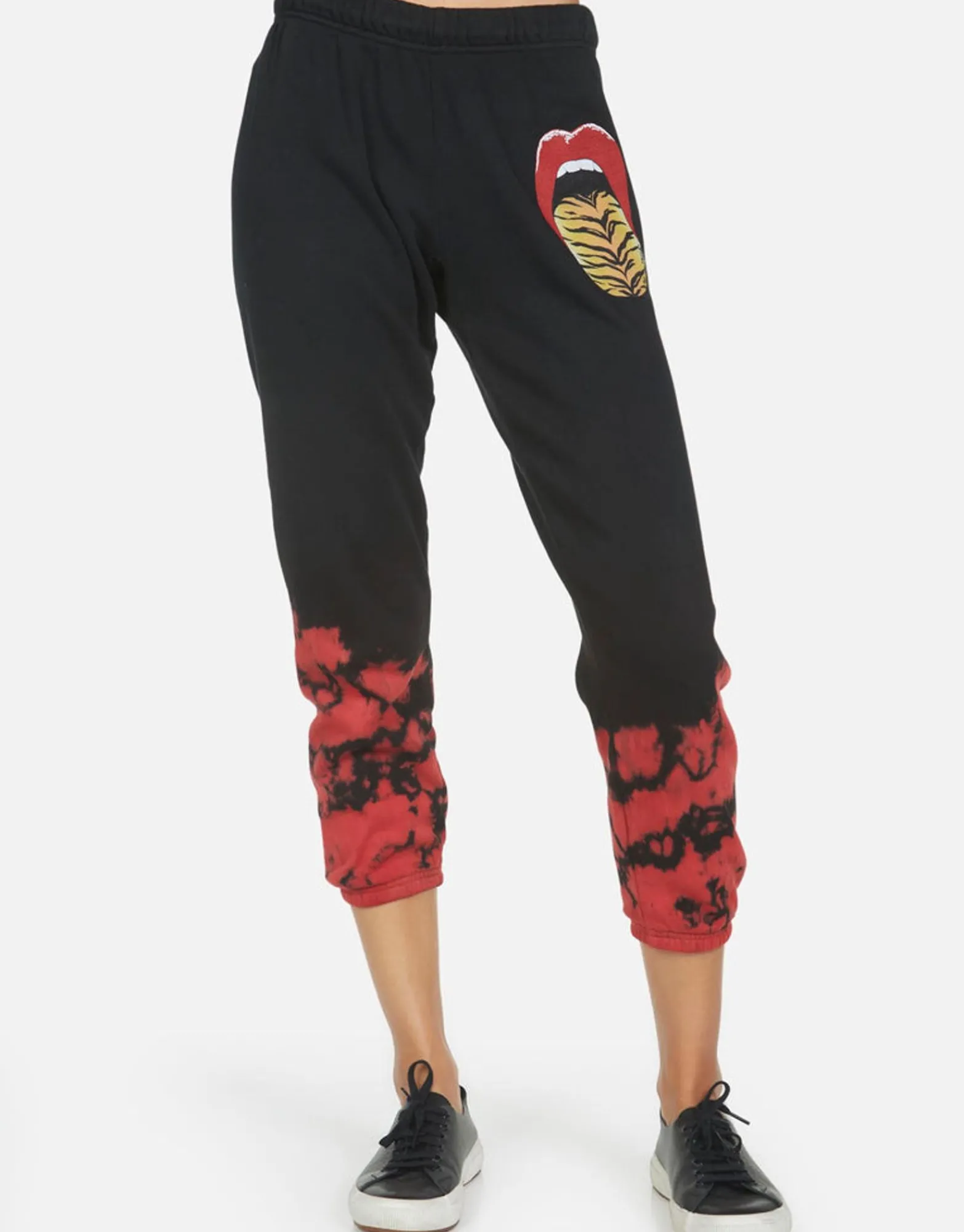 Hot Alana Tiger Tongue Women Crop Sweatpants