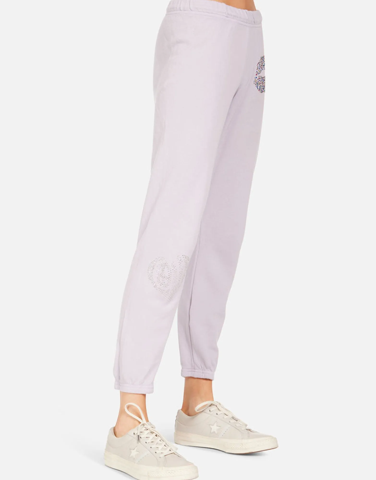 Discount Alana X Crystal Sprinkle Lip Women Crop Sweatpants