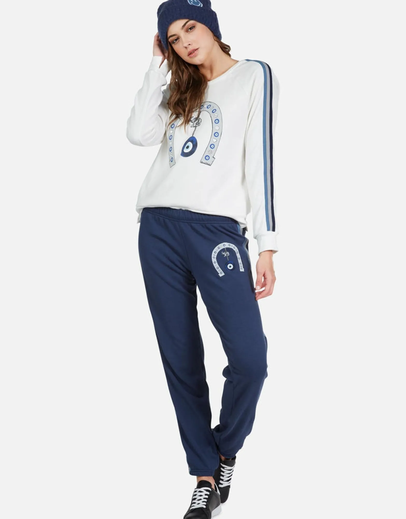Discount Alessia Lucky Eye Horseshoe Sweatpant | Gia By Women Long Sweatpants